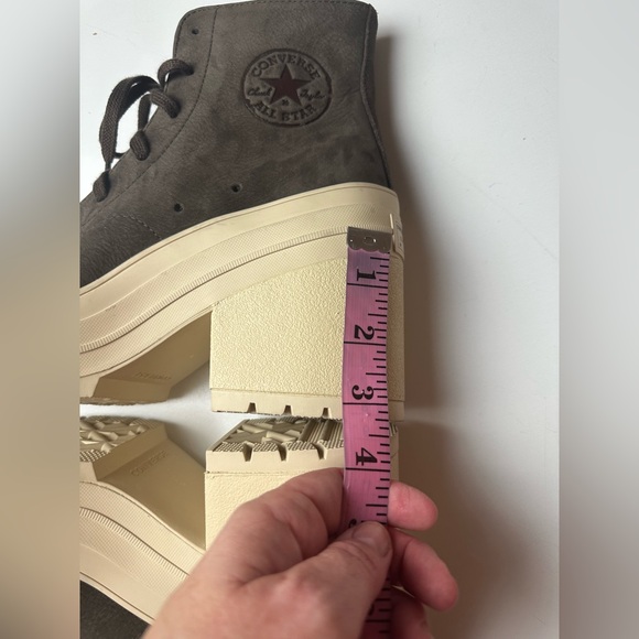 Chuck 70 De Luxe Chunky Heel Platform High Top Sneakers In Coffee Break NWOT 9.5 - Picture 16 of 16